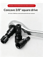 Set 13 Buah Bit Driver Torx Bentuk Bintang dengan Soket Hex Internal 3/8-inci T20 T25 T30 T40 T50 T60 T70