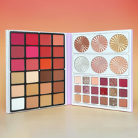 Palette de contour pour correcteur de 48 couleurs Vegan Palette de fard à joues crémeux Palette de surligneur et de fard à paupières de maquillage de marque privée