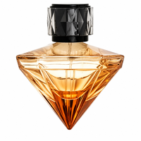 Flacon de parfum en verre prismatique à marque privée avec finition mate, sérigraphie et marquage à chaud, personnalisable, rechargeable, vente en gros