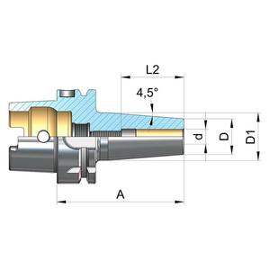 Porte-outils rétractables HSK-A pour métal dur, diamètre 16mm - Product Image 1