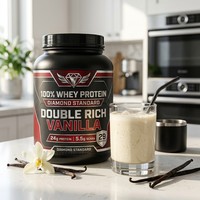 Poudre de Protéine de Lactosérum OEM ODM Saveur Vanille Riche 24g Protéines BCAA 29 Portions Soutien Musculaire Adultes Vente en Gros