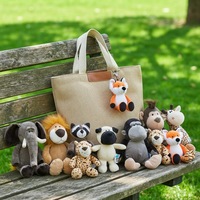 Peluches d'animaux de la forêt : Tigre, Lion, Éléphant, Singe, Girafe - Jouets en peluche de la jungle, rembourrage en coton PP, cadeaux pour bébés et enfants