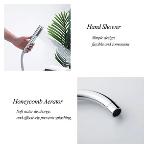 Robinet de <span class=keywords><strong>baignoire</strong></span> autoportant Sembowell <span class=keywords><strong>en</strong></span> laiton, robinet de <span class=keywords><strong>baignoire</strong></span> à montage au sol avec douchette, finition or rose, ensemble de mitigeur de <span class=keywords><strong>baignoire</strong></span> - Product Image 4