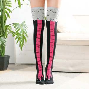 Custom Crazy Funny Fancy Adulto <span class=keywords><strong>Pollo</strong></span> Piernas <span class=keywords><strong>Calcetines</strong></span> Hasta la rodilla Animal Patas <span class=keywords><strong>Calcetines</strong></span> - Product Image 6
