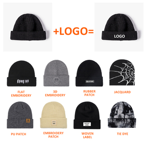Bonnet en tricot personnalisé de haute qualité, chapeaux d'extérieur pour femmes, couleur unie, forme de melon, bonnet chaud pour hommes, bonnets en vrac, bonnet de style skullcap, bonnet personnalisé - Product Image 4
