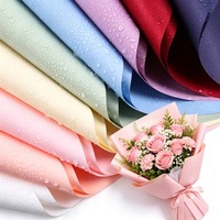 Kertas Bunga Korea Matte Qibai Fog, Kertas Pembungkus Bunga Tahan Air Gaya Korea, Kertas Kado Buket Warna Solid