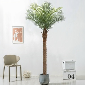 Planta Artificial de Cocotero, Adorno de Paisajismo, Decoración de Interior, Bonsái Grande, Palmera de Agujas en Maceta, Altamente Realista - Product Image 3