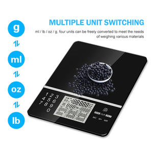 Balance de cuisine numérique à affichage LCD, 5 kg, pour la maison, avec calculateur nutritionnel, vente chaude - Product Image 4