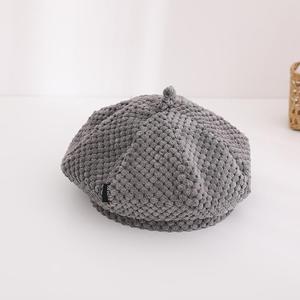 Béret Octogonal Léger et Doux pour Petites Filles, Chapeau <span class=keywords><strong>Tricot</strong></span>é Style Artiste Français, Bonnet Chaud Tendance pour Enfants et Bébés - Product Image 5