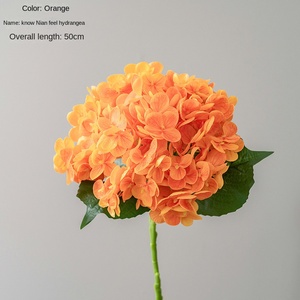 Nueva llegada de alta calidad látex blanco naranja amarillo hortensias <span class=keywords><strong>Hortensia</strong></span> artificial - Product Image 1