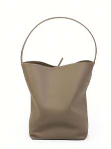 Dropshipping 2025 cuero de vaca estilo perezoso bolso de cubo de cuero genuino de gran capacidad de un solo hombro bolso de mano de cuero genuino - Product Image 6