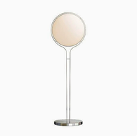 Lampu Lantai Globe Besi & Akrilik Postmodern dengan Lapisan Krom - Lampu LED dengan Ketinggian yang Dapat Disesuaikan untuk Dekorasi Ruang Tamu, Kamar Tidur, dan Kantor