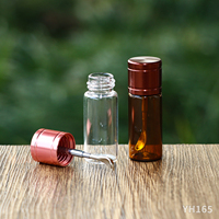 Bouteille de voyage en verre en gros avec cuillère télescopique rétractable, hermétique, petit récipient portable pour le sel