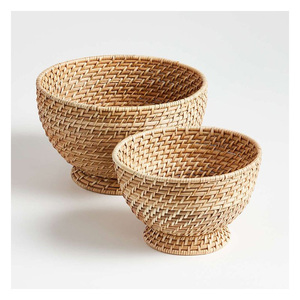 Cuenco de Ratán de Alta Calidad, Diseño Rústico Hecho a Mano, Decoración Redonda para Mesa de Interior, Sala de Estar, por Reena Export - Product Image 1