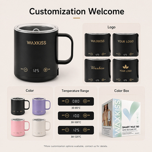 Chauffe-cire numérique 110 ml à marque privée avec protection contre la surchauffe et pot en silicone pour salon et usage domestique - Product Image 2
