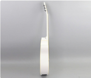 Guitare électrique 41 pouces, angle coupé, guitare blanche mate pour la pratique, guitare en bois - Product Image 5