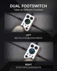 Pedal de Caja de Ritmos Estéreo MOOER GL100 con Doble Pedal, 300 Minutos de Grabación, 11 Géneros, <span class=keywords><strong>Tap</strong></span> <span class=keywords><strong>Tempo</strong></span>, Grabación Automática, Time Stretch - Product Image 6