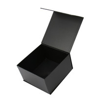Boîte d'emballage personnalisée pour casquette de baseball en carton noir pliable avec logo personnalisé de haute qualité