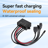 Module de chargeur rapide USB 4 ports 8-32V, étanche IP65, 36W*2+30W*2, QC PD, pour voiture, moto, camping-car, bateau, module de chargeur abaisseur de tension DC-DC