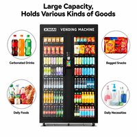 Máquina Expendedora Refrigerada XMAI 1500L con IA para Snacks, Bebidas y Alimentos Frescos, Refrigerador con 4G, Pago Remoto sin Efectivo, Stock en EE. UU.