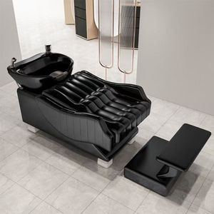 Sillón de Barbería Moderno de Cerámica Resistente con Lavabo para Uso en Salón - Product Image 3
