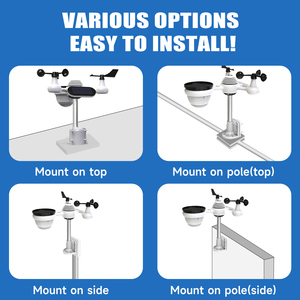 Độ Chính Xác Cao Nhiệt Độ Ẩm Mưa Đo Tốc Độ Gió Dự Báo Thời Tiết Công Cụ USB Cho Trong Nhà Ngoài Trời Nhiệt Độ Không Khí Đo Lường - Product Image 4