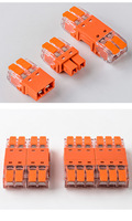 Connecteurs de fils en cuivre à enfoncement rapide, borniers sans outil, réutilisables, nickelés, 24A 450V, pour raccordement de fils électriques