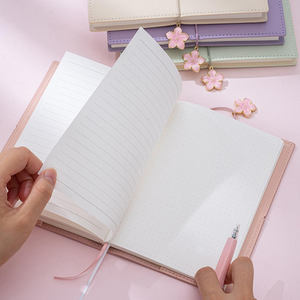 Cuaderno de Tapa Dura con Costura Tipo Saddle Stitch, Serie Flor de Cerezo 32K, Imitación de Cuero Térmico, Bonito Diario Promocional, 100 Hojas, Regalo - Product Image 3
