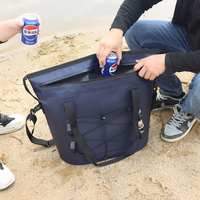 Sac isotherme portable 840D TPU souple 20L, étanche, hermétique, avec fermeture éclair, garde les bières au frais avec ouvre-bouteille, léger