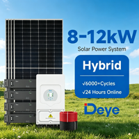 Sistem Hibrida PV All-in-One Terpasang di Atap dengan Inverter Listrik Rumah Deye 8kW, Panel Surya Jinko, dan Baterai Lithium 15kWh
