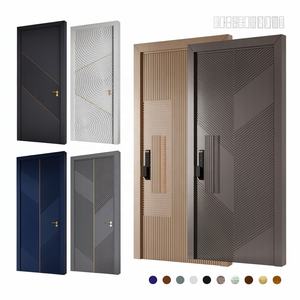 Porte extérieure pivotante en bois massif moderne avec fonction antivol pour villa et entrée de maison - Product Image 6