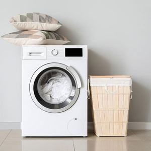 Geometric Pattern Canvas <b>Laundry</b> Bags Carrying Handles Drawstring Closure Machine-Washable Hamper Liner Replacement Basket Liner - Product Image 2