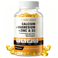 Capsules de vitamine D3 K2 magnésium zinc Greenpeople - Complément alimentaire végétalien biologique pour la santé des os, 120 capsules