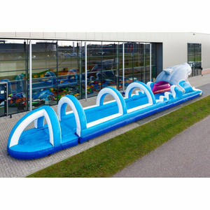 สไลเดอร์น้ำเป่าลมแบบกำหนดเองสำหรับโปรโมทแบรนด์ โรดโชว์ และการตลาดกลางแจ้ง รูปทรงฉลาม - Product Image 5