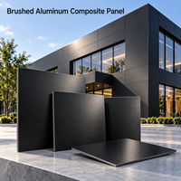 Panneau composite en aluminium brossé, finition bronze, 4 mm, 4x8 pieds, pour la vente en gros de panneaux muraux