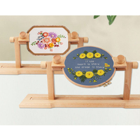 Support de Cerceau à Broderie Rotatif Réglable - Accessoire de Couture pour Projets de Broderie