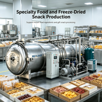 Sécheur par congélation commercial à économie d'énergie, machine de lyophilisation alimentaire à commande PLC intelligente