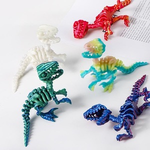 Wholesale Customized 3D Printed Plastic Raptor <strong>Dinosaur</strong> <strong>Skeleton</strong> <strong>Toy</strong> Children's Chinese Dragon Trending OEM Service Providers - Product Image 1