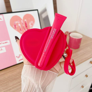 Bolso de silicona con forma de corazón Hailey Lipstick, tipo pulsera, monedero pequeño, funda para teléfono - Product Image 4
