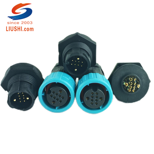 M16 2+8핀 5A/15A 정격 나일론 구리 접점 패널 4홀 소켓 무납땜 전원 전기 항공 커넥터 - Product Image 1