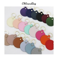 100% Chính Hãng Saffiano Da Quà Tặng Keychain, Vòng Tròn Tùy Chỉnh Keyring, Da Khuyến Mãi Quà Tặng Chìa Khóa Chủ