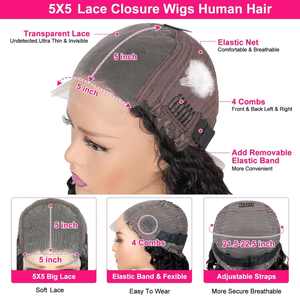 Peluca de Cabello Humano Transparente Bob Barata al por Mayor, Pelucas Bob con Cierre 4x4 5x5 de 10, 12 y 14 Pulgadas para Mujeres Negras - Product Image 6