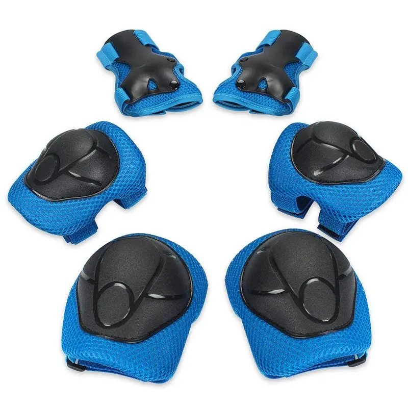 Outdoor sports kids 6 pcs wrist knee elbow safetyprotective protection pads sets for Skating Cycling scooter