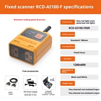 Lecteur de codes-barres industriel intelligent Akusense RCD-AI100-F06R, port série Ethernet, IO, montage fixe, scanner 1280x800 pixels