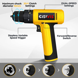 <span class=keywords><strong>Atornillador</strong></span> Inalámbrico Multifunción de 12V con Batería de Litio, Motor con Escobillas, Diseño Compacto y Velocidad Variable para Perforaciones de Precisión - Product Image 3
