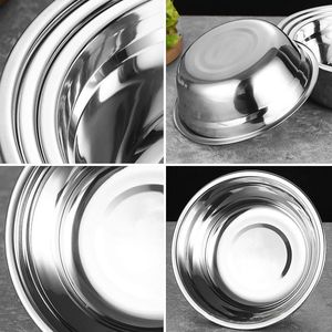 Tazón de Acero Inoxidable Xinrong de 14 cm, 16 cm, 18 cm, 20 cm, 22 cm, 24 cm, 26 cm, Multiusos, para Sopa, Fideos, Arroz, Batidor de Huevos para Bebés - Product Image 4