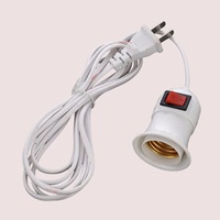 Support de base d'ampoule pour cordon d'alimentation EU US E27 Fil de commutateur de lampe à LED Convertisseur de prise électrique Supports et bases de lampe