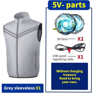 Air Conditioned Canvas <b>Cooling</b> <b>Jacket</b> with Fan Windproof Short for Summer Outdoor Use for Men and Women - Product Image 6