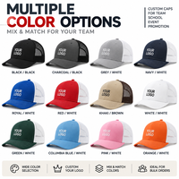 Casquette de baseball personnalisée en maille polyester légère avec logo d'équipe, idéale pour les événements sportifs et la promotion, ajustable, vente en gros, style trucker