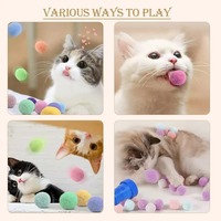 Jouets interactifs pour chatons : Jouet d'entraînement créatif avec mini pistolet lanceur et balles en peluche extensibles – Fournitures pour animaux de compagnie